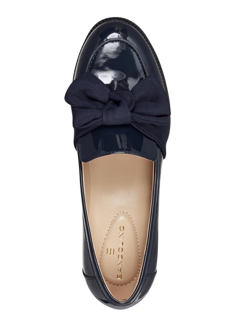 Bandolino Navy Patent Bow Loafer. Never worn. - Picture 2 of 12